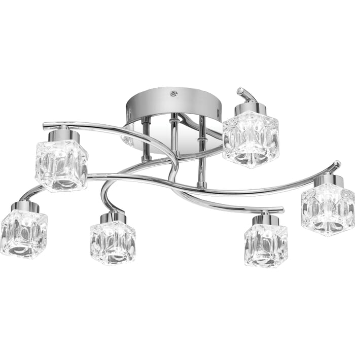 Quoizel Clear Hollow 19" Ceiling Light in Polished Chrome Quoizel Clear Hollow 19" Ceiling Light in Polished Chrome