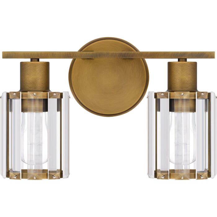 Isla 2-Light Bathroom Vanity Light in Weathered Brass Isla 2-Light Bathroom Vanity Light in Weathered Brass