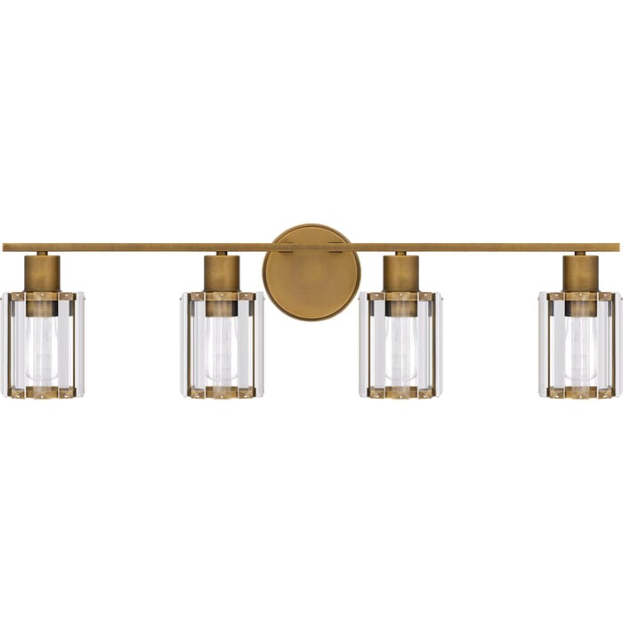 Isla 4-Light Bathroom Vanity Light in Weathered Brass Isla 4-Light Bathroom Vanity Light in Weathered Brass