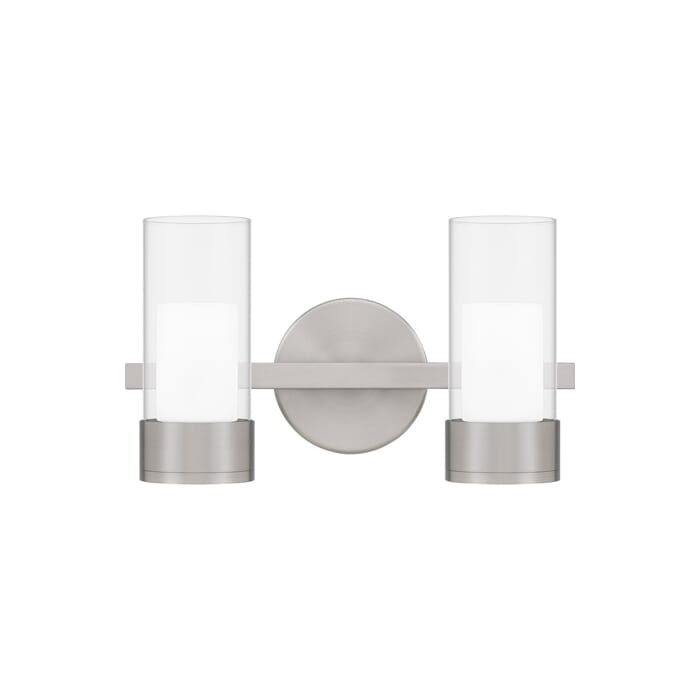 Quoizel Logan Bathroom Vanity Light in Brushed Nickel Quoizel Logan Bathroom Vanity Light in Brushed Nickel