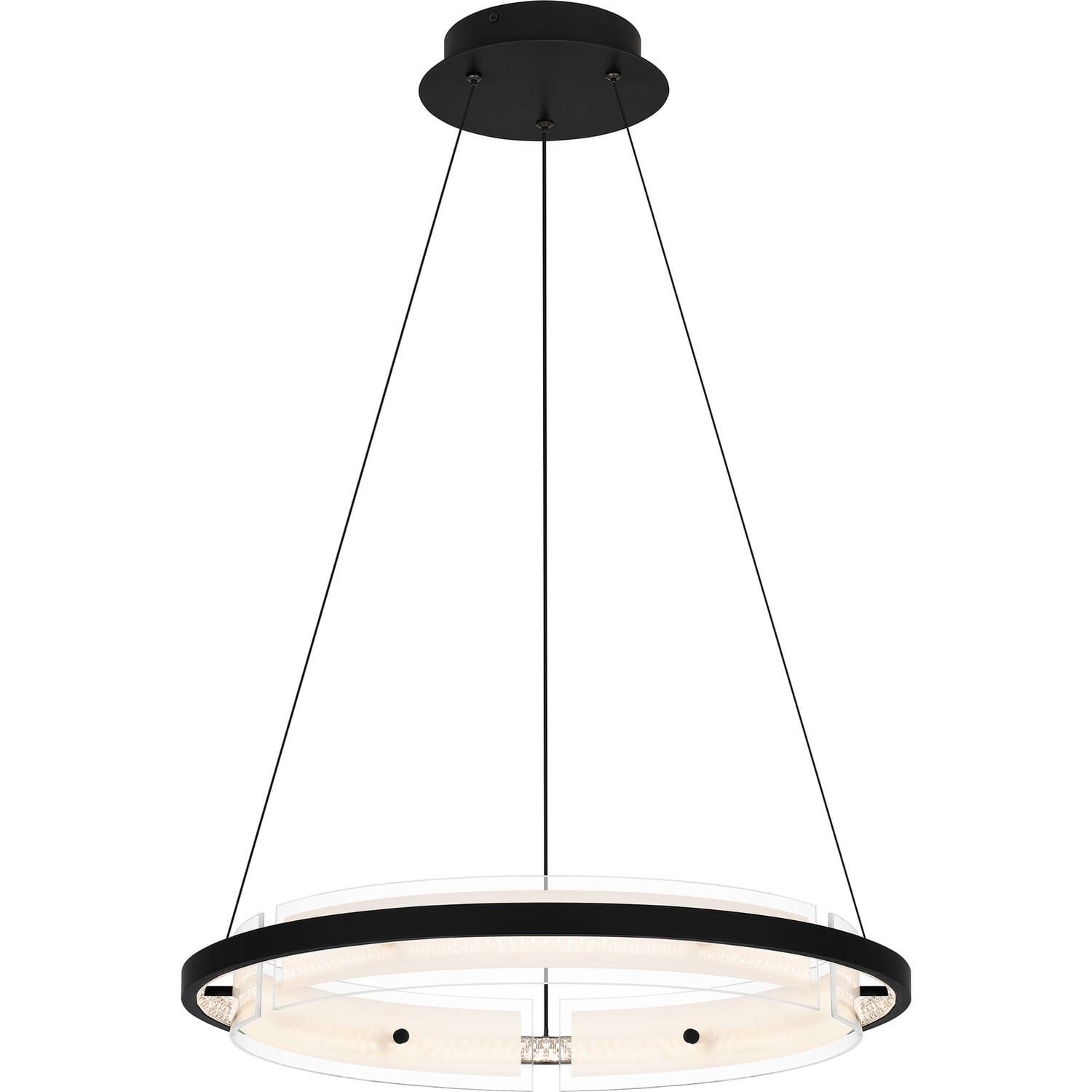 Malik LED Pendant in Matte Black