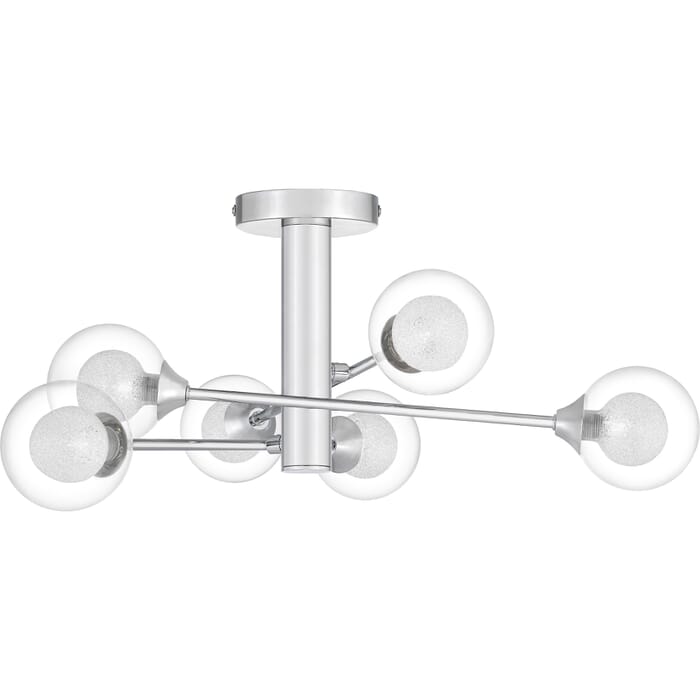 Quoizel Spellbound 6-Light 26" Ceiling Light in Polished Chrome Quoizel Spellbound 6-Light 26" Ceiling Light in Polished Chrome