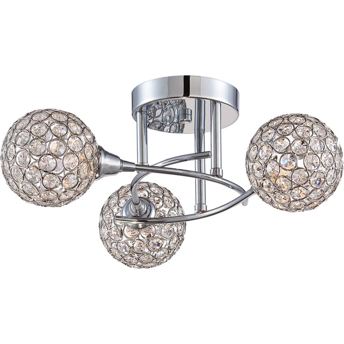 Quoizel Shimmer 3-Light 18" Ceiling Light in Polished Chrome Quoizel Shimmer 3-Light 18" Ceiling Light in Polished Chrome