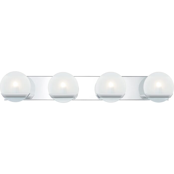 Tyleigh 4-Light Bathroom Vanity Light in Polished Chrome Tyleigh 4-Light Bathroom Vanity Light in Polished Chrome