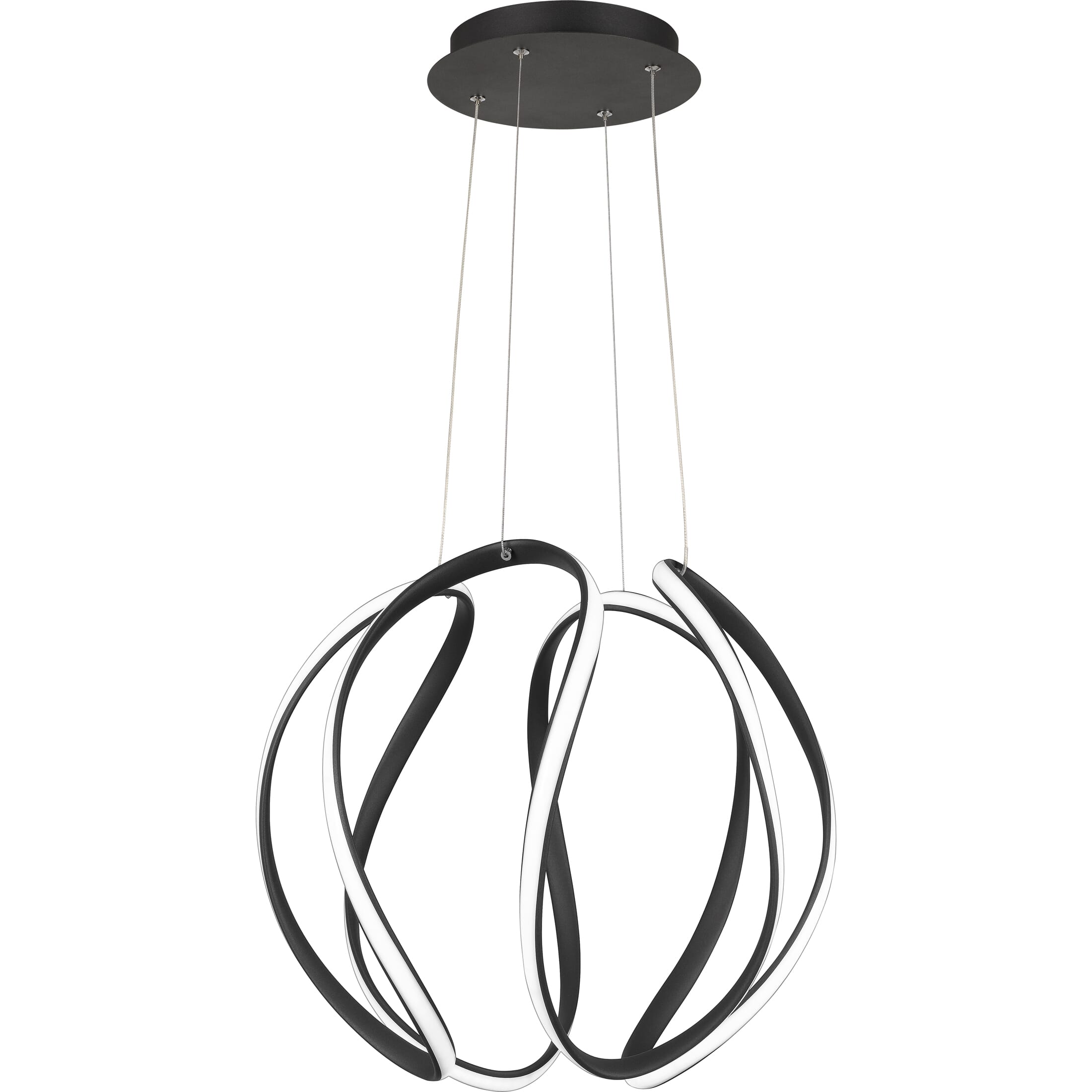 Waving LED Pendant in Earth Black