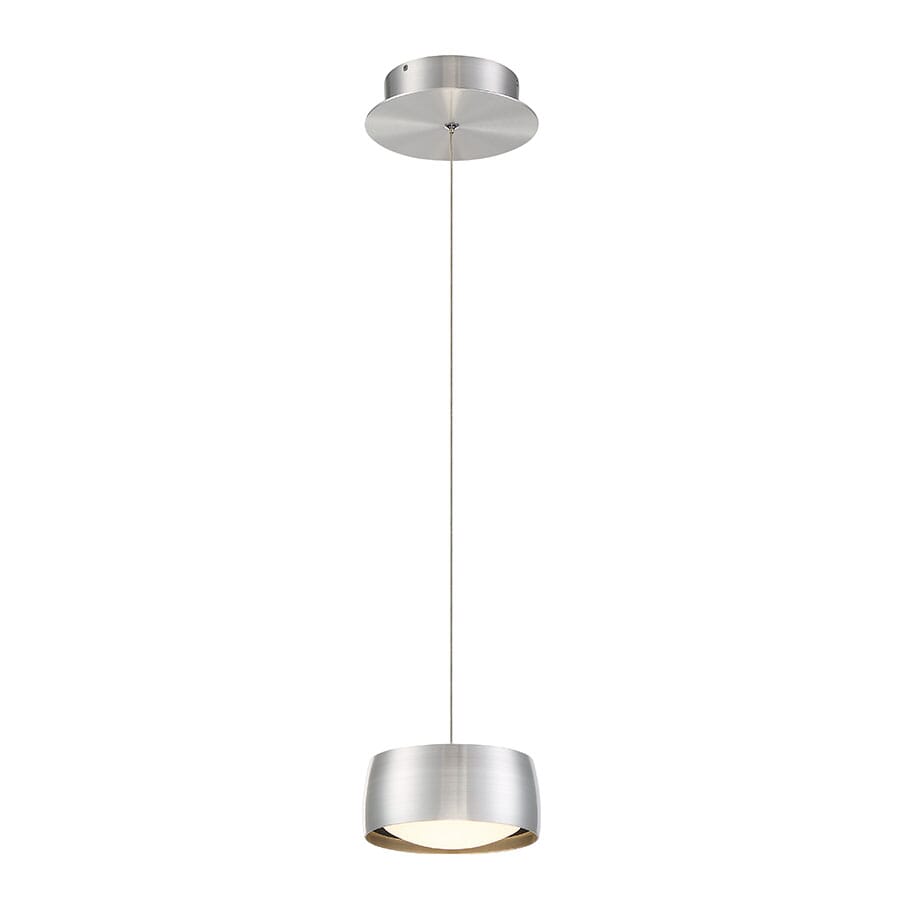 WAC Tic Toc 3000K Pendant Light in Brushed Aluminum - PD-37806-AL