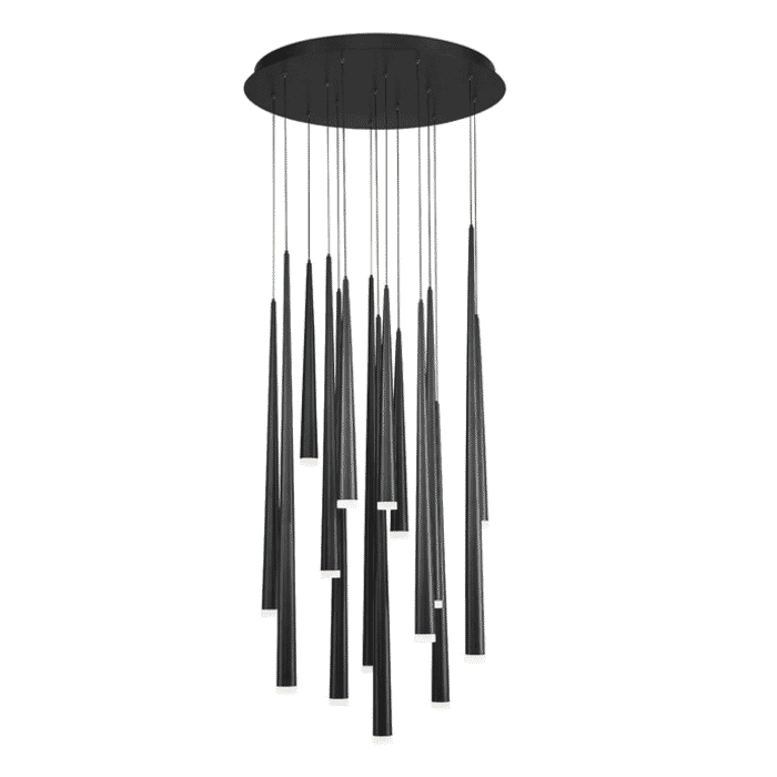 Modern Forms Cascade 15-Light LED Chandelier in Matte Black Modern Forms Cascade 15-Light LED Chandelier in Matte Black