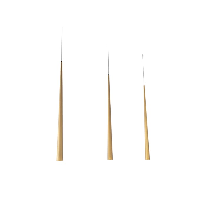 Modern Forms Cascade 3-Light Chandelier in Aged Brass Modern Forms Cascade 3-Light Chandelier in Aged Brass
