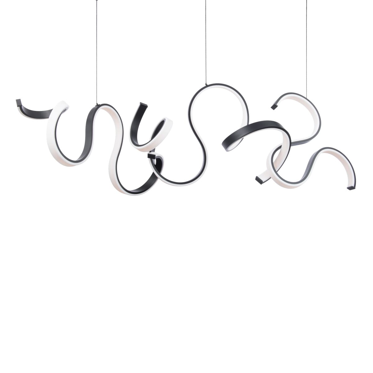 Black LED Chandelier from the Tempest Collection