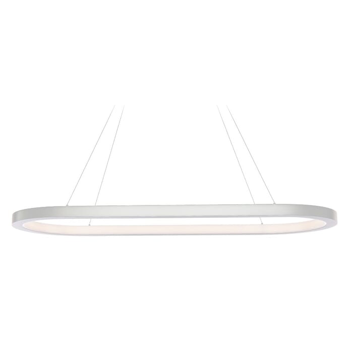Modern Forms Racetrack Pendant Light in Brushed Aluminum Modern Forms Racetrack Pendant Light in Brushed Aluminum