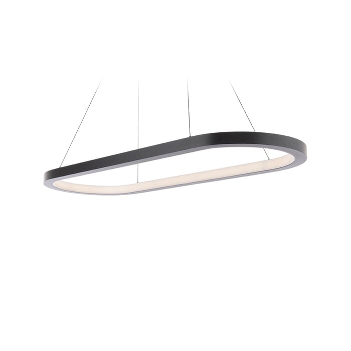 Modern Forms Racetrack Pendant Light in Black Modern Forms Racetrack Pendant Light in Black