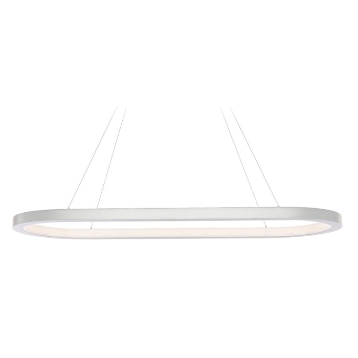 Modern Forms Racetrack Pendant Light in Brushed Aluminum Modern Forms Racetrack Pendant Light in Brushed Aluminum