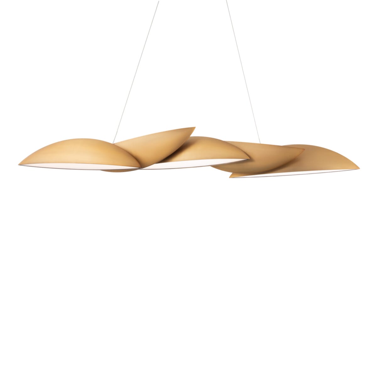 Aged Brass LED Chandelier from the Sydney Collection