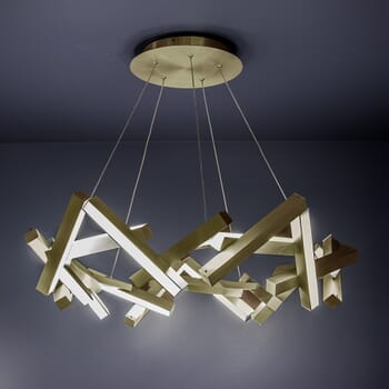 Modern Forms Chaos 21-Light Chandelier 34" in Aged Brass