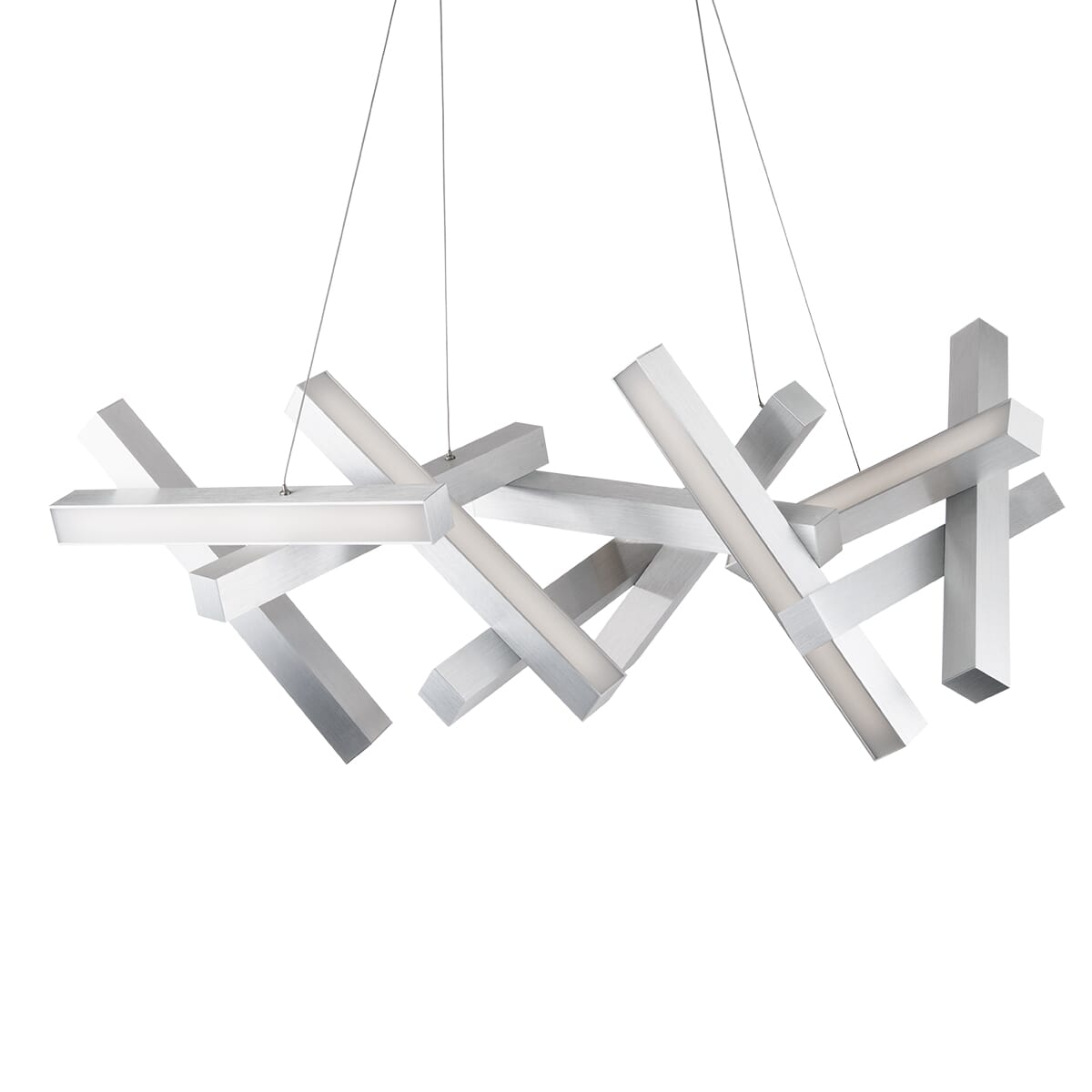 Modern Forms Chaos Chandelier In Brushed Aluminum