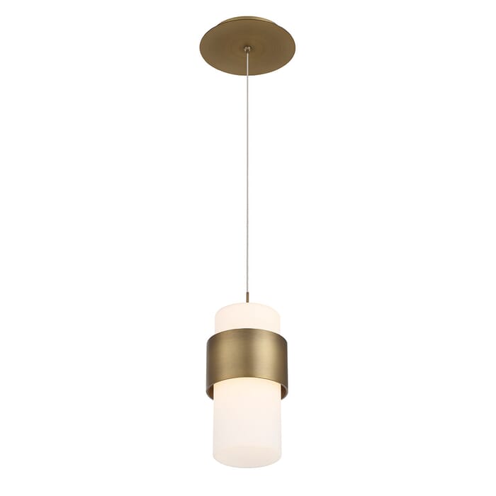 WAC Banded 3000K Pendant Light in Aged Brass WAC Banded 3000K Pendant Light in Aged Brass