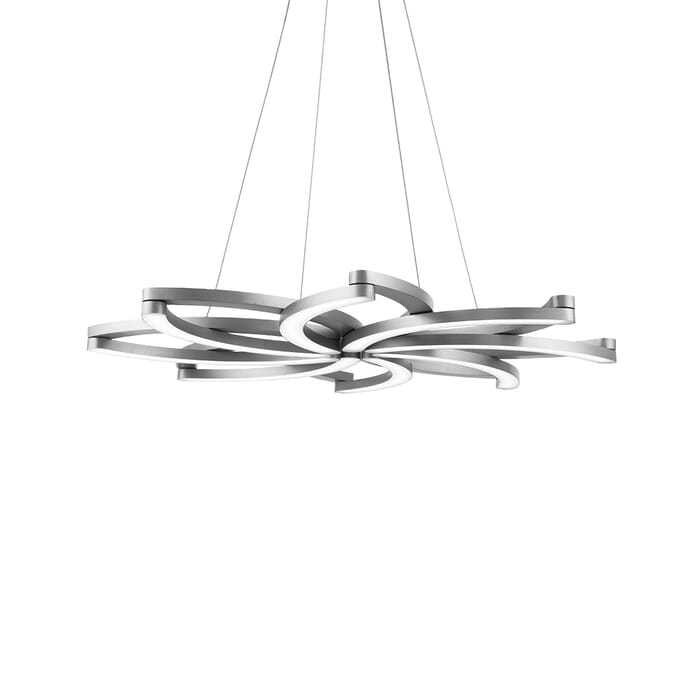 Modern Forms Bloom Chandelier in Brushed Aluminum Modern Forms Bloom Chandelier in Brushed Aluminum