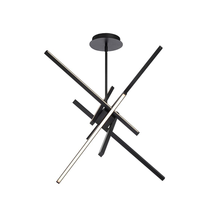 WAC Parallax 3000K 6-Light Pendant Light in Black WAC Parallax 3000K 6-Light Pendant Light in Black