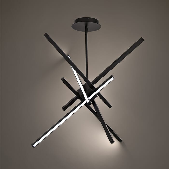 WAC Parallax 3000K 6-Light Pendant Light in Black WAC Parallax 3000K 6-Light Pendant Light in Black