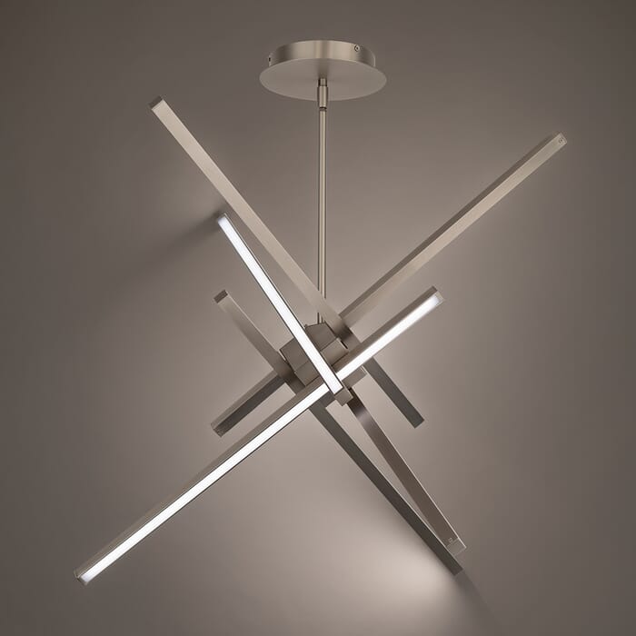 WAC Parallax 3000K 6-Light Pendant Light in Brushed Nickel WAC Parallax 3000K 6-Light Pendant Light in Brushed Nickel
