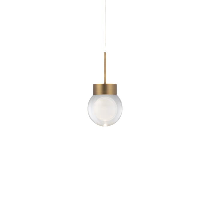 Modern Forms Double Bubble Pendant Light in Aged Brass Modern Forms Double Bubble Pendant Light in Aged Brass