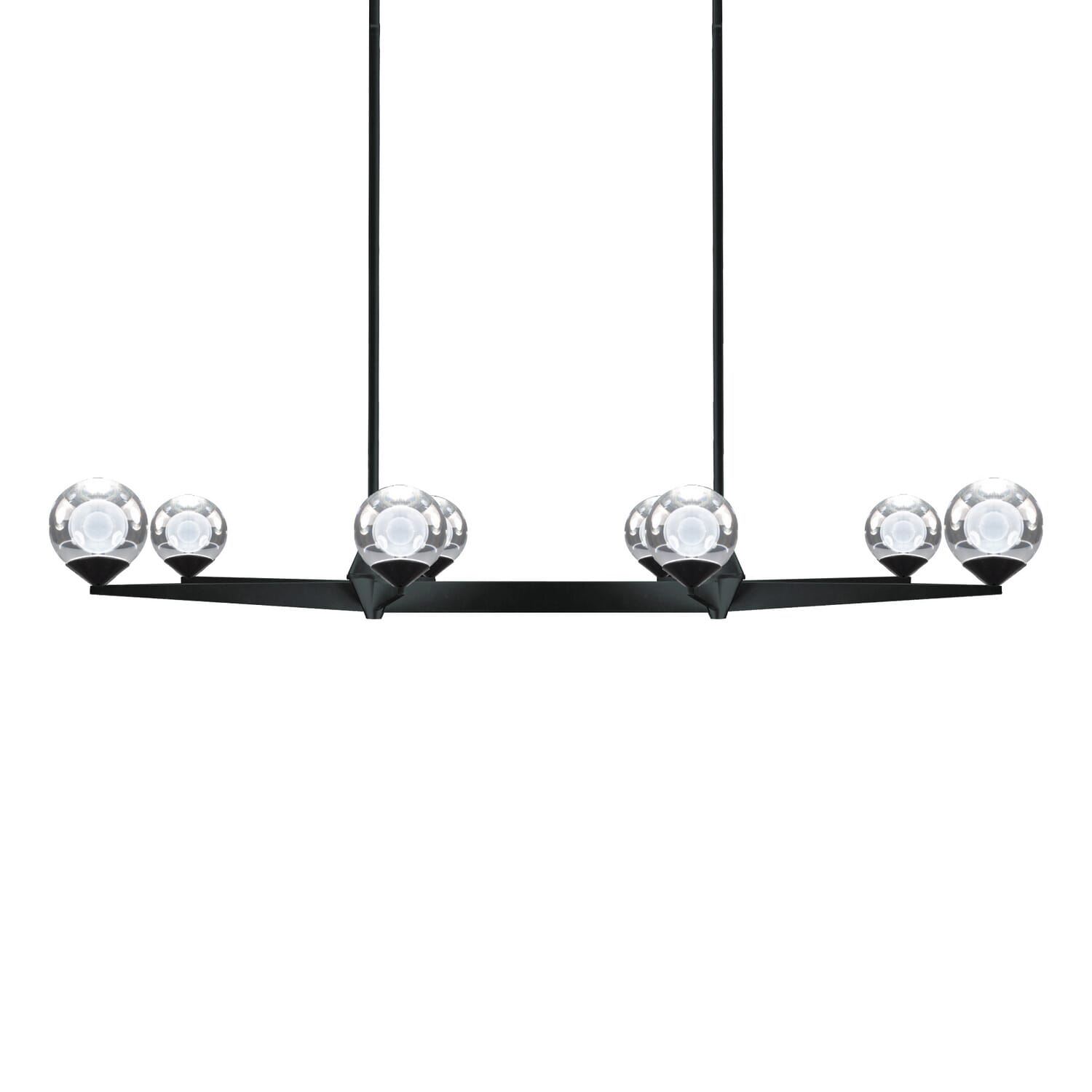 Black LED Chandelier from the Double Bubble Collection