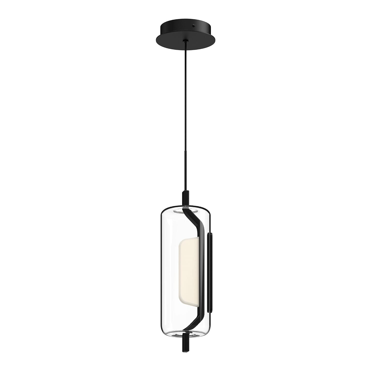 Black LED Pendant from the Hilo Collection