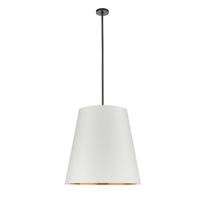 Alora Calor 3-Light Pendant Light in Urban Bronze With White Linen And Gold Parchment Shade Alora Calor 3-Light Pendant Light in Urban Bronze With White Linen And Gold Parchment Shade
