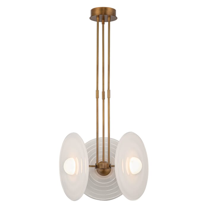 Harbour LED Pendant in Vintage Brass with Glossy Opal Glass Harbour LED Pendant in Vintage Brass with Glossy Opal Glass