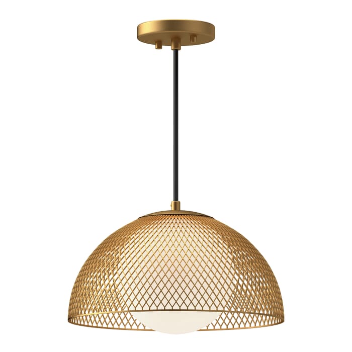 Haven 1-Light Pendant in Gold with Opal Matte Glass Haven 1-Light Pendant in Gold with Opal Matte Glass