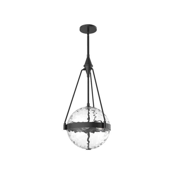 Harmony 3-Light Pendant in Matte Black with Clear Water Glass Harmony 3-Light Pendant in Matte Black with Clear Water Glass