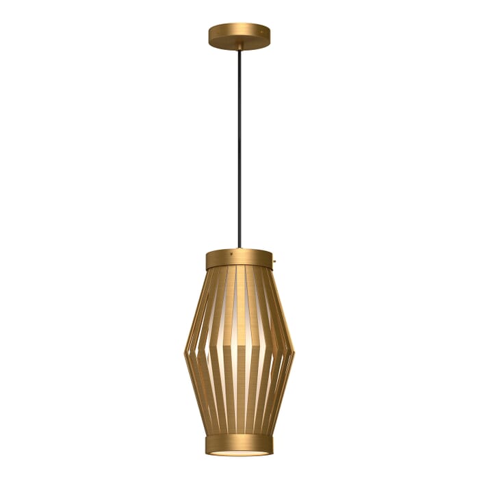 Hana 1-Light Pendant in Aged Gold with Opal Glass Hana 1-Light Pendant in Aged Gold with Opal Glass