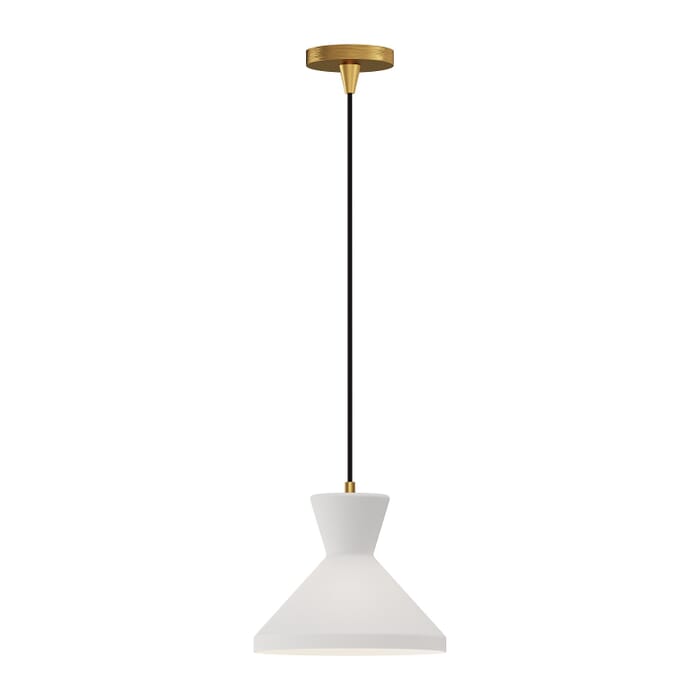 Betty 1-Light Pendant in Aged Gold with Opal Glass Betty 1-Light Pendant in Aged Gold with Opal Glass