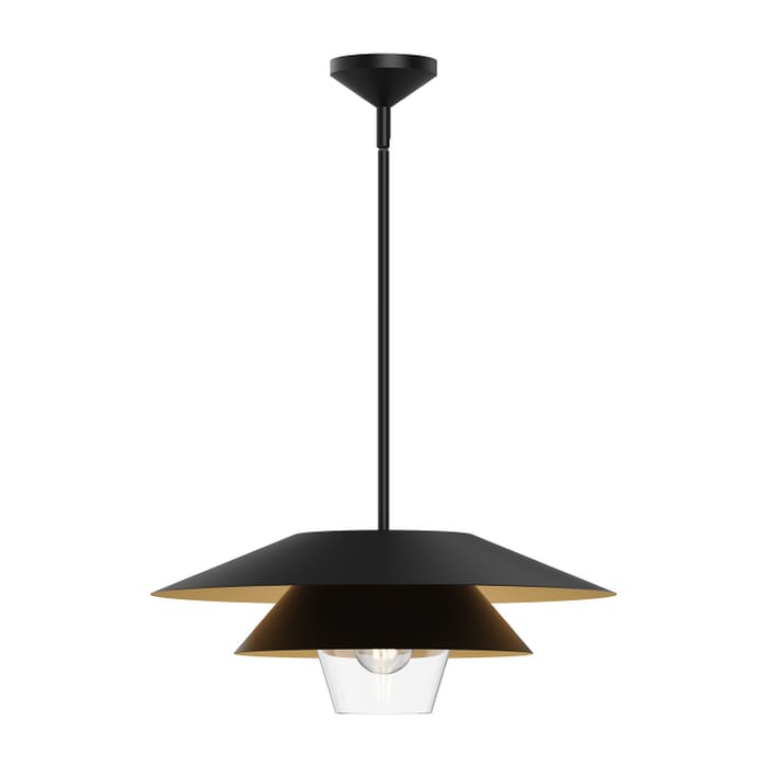 Tetsu 1-Light Pendant in Matte Black with Clear Glass Tetsu 1-Light Pendant in Matte Black with Clear Glass