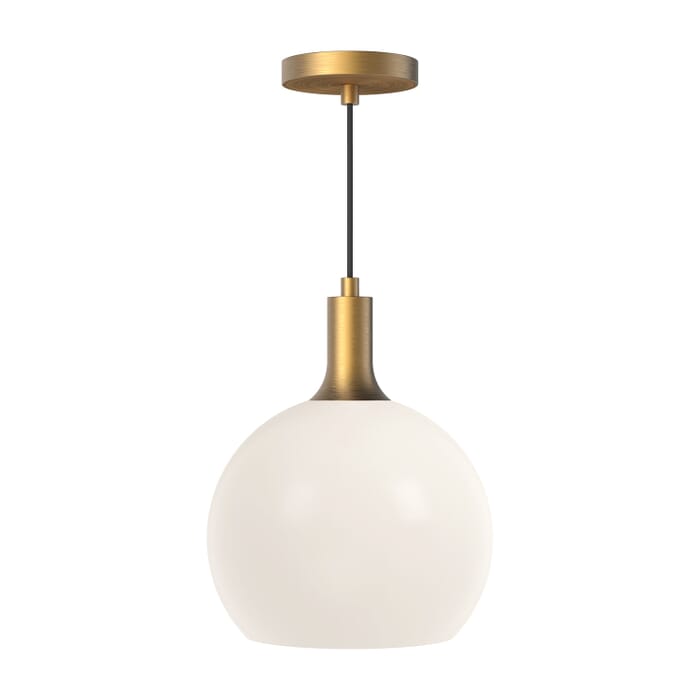 Castilla 1-Light Pendant in Aged Gold with Opal Glass Castilla 1-Light Pendant in Aged Gold with Opal Glass