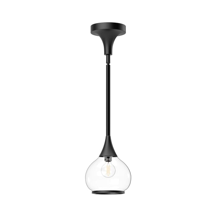 Hazel 1-Light Pendant in Matte Black with Clear Glass Hazel 1-Light Pendant in Matte Black with Clear Glass