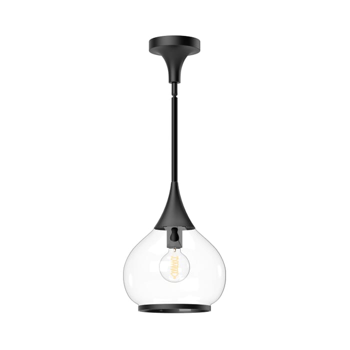 Hazel 1-Light Pendant in Matte Black with Clear Glass Hazel 1-Light Pendant in Matte Black with Clear Glass