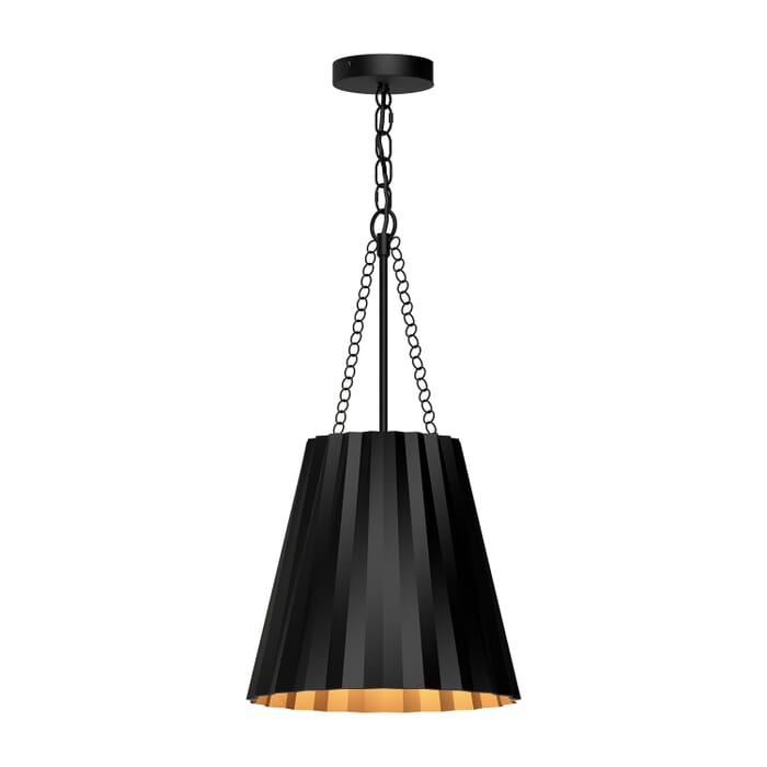 Plisse 1-Light Pendant in Matte Black Plisse 1-Light Pendant in Matte Black
