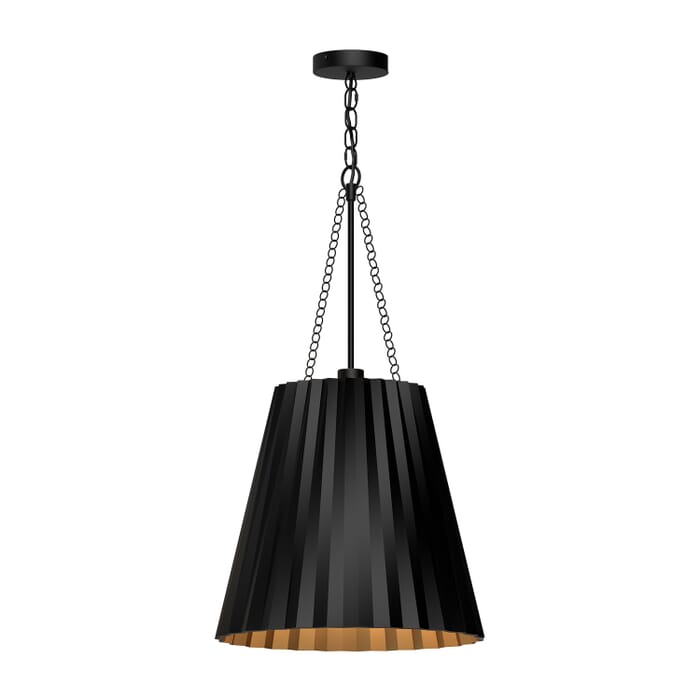 Plisse 1-Light Pendant in Matte Black Plisse 1-Light Pendant in Matte Black