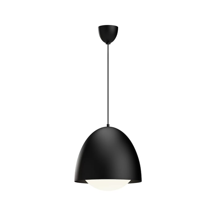 Kenji 1-Light Pendant in Matte Black with Opal Glass Kenji 1-Light Pendant in Matte Black with Opal Glass