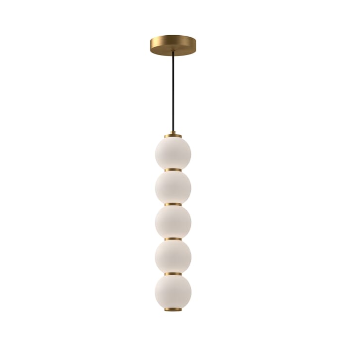 Bijou LED Pendant in Aged Gold with Opal Glass Bijou LED Pendant in Aged Gold with Opal Glass