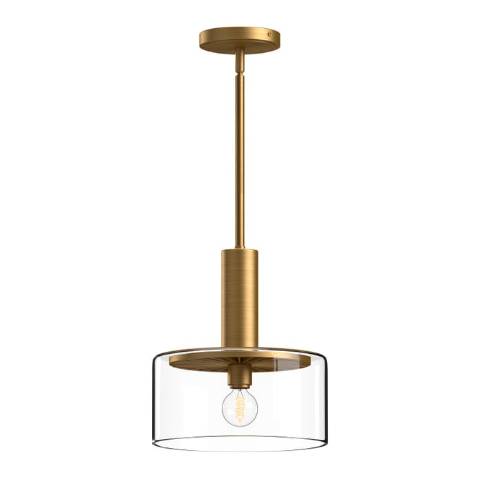 Royale 1-Light Pendant in Aged Gold with Clear Glass Royale 1-Light Pendant in Aged Gold with Clear Glass