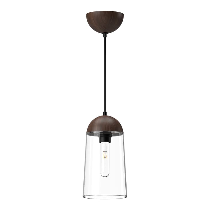Emil 1-Light Pendant in Matte Black with Walnut Emil 1-Light Pendant in Matte Black with Walnut