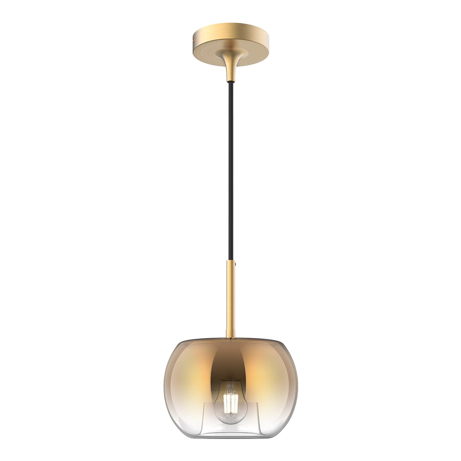 Brushed Gold Copper One Light Pendant from the Samar Collection