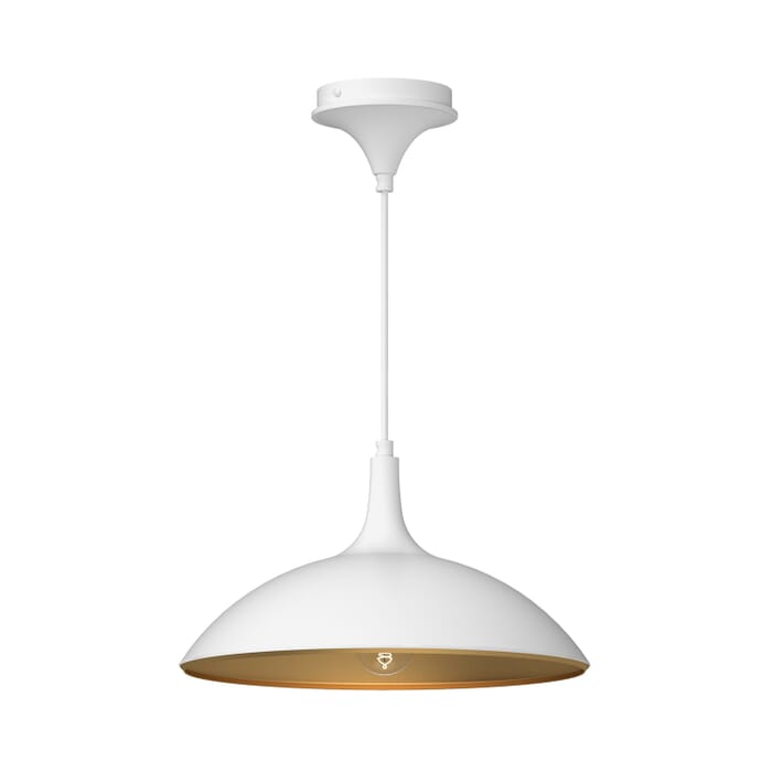 Abel 1-Light Pendant in White Abel 1-Light Pendant in White