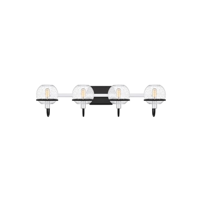 Quoizel Phoenix 4-Light Bathroom Vanity Light in Matte Black Quoizel Phoenix 4-Light Bathroom Vanity Light in Matte Black