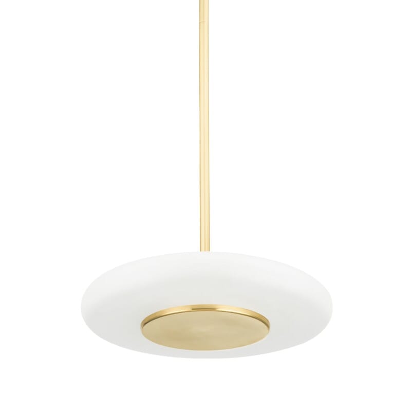Aged Brass LED Pendant from the Blyford Collection