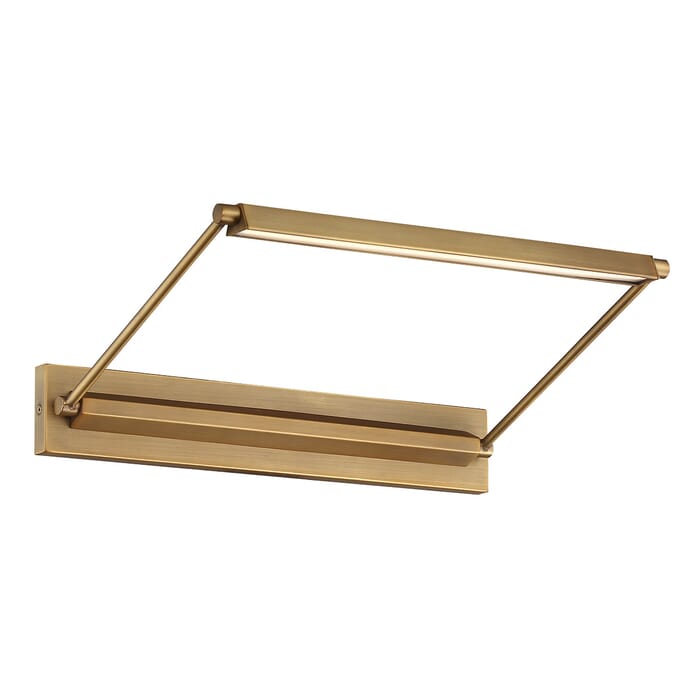 WAC Hudson 3000K Wall Sconce in Aged Brass WAC Hudson 3000K Wall Sconce in Aged Brass