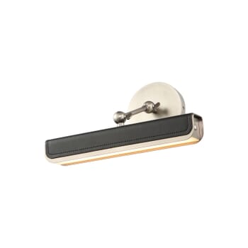 Alora Valise Wall Sconce in Aged Nickel And Tuxedo Leather