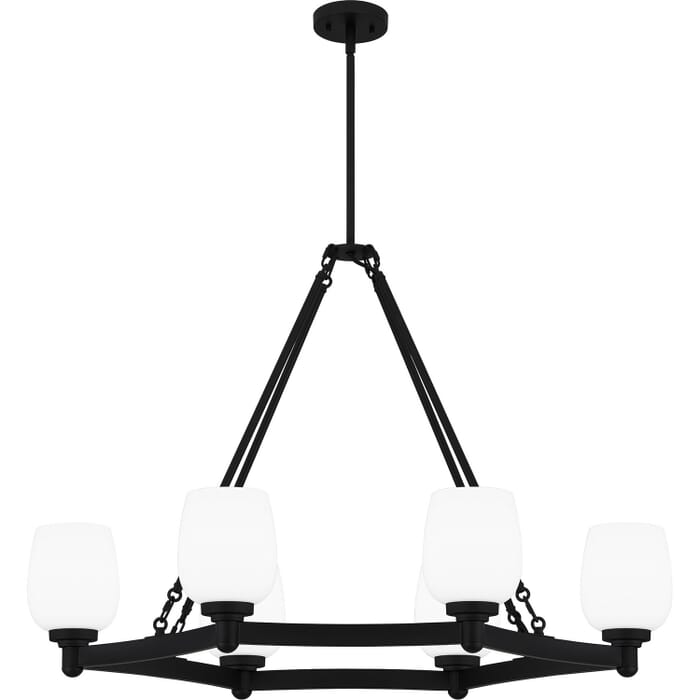 Penning 6-Light Linear Chandelier in Matte Black Penning 6-Light Linear Chandelier in Matte Black